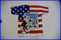 Mickey Mouse Double Sided Women's T-shirt Size L Very Rare Vintage Disney