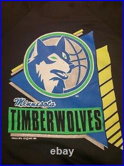 Minnesota Timberwolves Large VERY RARE vintage 80s long sleeve sweatshirt