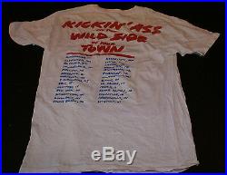 Motley Crue Very Rare 1987 VTG Original Kickin ass On The Wild Side L Tour Shirt