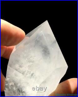 NEW FIND VERY RARE LARGE Arkansas Quartz Crystal WHITE GHOST PHANTOM Point