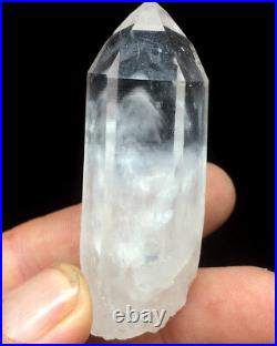 NEW FIND VERY RARE LARGE Arkansas Quartz Crystal WHITE THREAD PHANTOM Point