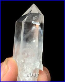 NEW FIND VERY RARE LARGE Arkansas Quartz Crystal WHITE THREAD PHANTOM Point
