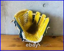 NIKE baseball glove For infilder order very rare green yellow made in japan