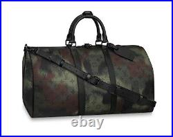 NWT 2020 LV Louis Vuitton Camouflage Keepall 50 Duffle M56416 VERY RARE SOLD OUT