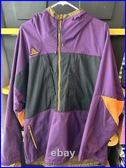 Nike ACG Anorak AQ2294 Jacket Black Lab Orange Purple Very Rare Sz Large New