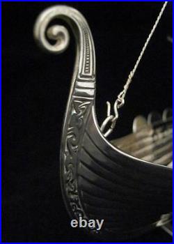 Norwegian Viking Ship Sterling Silver by David Andersen VERY LARGE 10 RARE