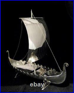 Norwegian Viking Ship Sterling Silver by David Andersen VERY LARGE 10 RARE