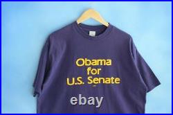 OBAMA FOR SENATE SHIRT \\ vintage obama shirt very rare men's extra large