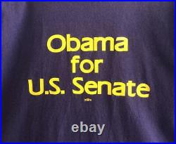 OBAMA FOR SENATE SHIRT \\ vintage obama shirt very rare men's extra large