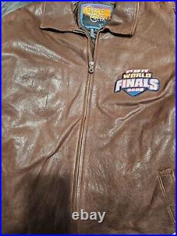 PBR Bullriders Rodeo Contestant Jacket Very Rare Las Vegas All Leather Size L