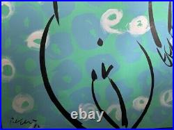 PETER KEIL Very Large Rare 1987 80 X 42 Lady In Blue