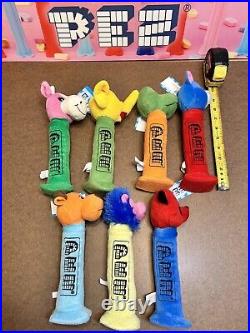 PEZ PLUSH STUFFED ANIMALS with Tag Lot of 7 Large 9 10 Inch Very Rare New Unused
