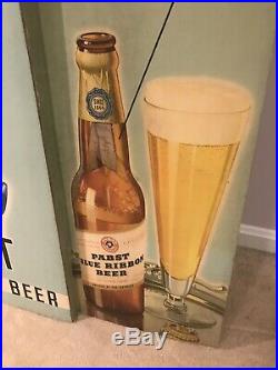 Pabst Blue Ribbon Beer 1930s Large Cardboard Easel Very Rare