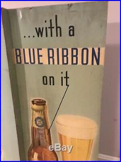 Pabst Blue Ribbon Beer 1930s Large Cardboard Easel Very Rare