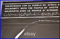 Political OSPAAAL Solidarity Original 1978 Cuban POSTER. South Africa. Very rare