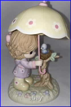 Precious Moments I'LL ALWAYS BE THERE FOR YOU CC139002 Girl Umbrella VERY RARE