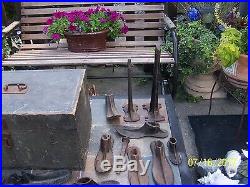 RARE Antique Shoemakers tools cobblers shoe repair. Very very large amount