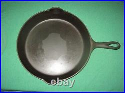 RARE Collectible Antique ERIE Very Large Cast Iron # 10 Frying Pan Pre- Griswold
