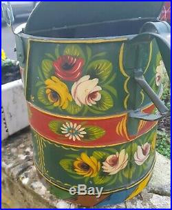 RARE SIZE Genuine Very Large Vintage 4 gallon Bargeware Buckby Water Can
