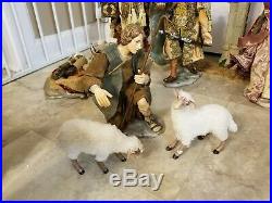 RARE VERY LARGE 16 PIECE PORCELAIN NATIVITY SET HUGE BY Living Home CHRISTMAS