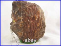 RARE Very Large Antique Early 1900s Gerrman Halloween Cat Head Candy Container