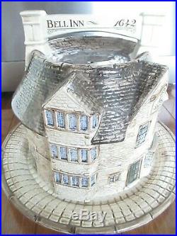 RARE Very Large Vintage Ceramic Stilton Bell Inn Cheese Dome Dish for Harrods