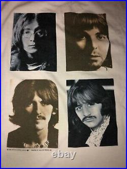 RARE Vintage DISTRESSED 1990 Very Cool THE BEATLES 2-SIDED Size L