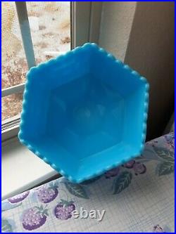 RARE! Vintage old Imperial Blue Milk Large Compote! AbsolutelyGORGEOUS! VERY RARE