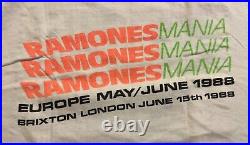 Ramones Very Rare Vintage Concert T-shirt Brixton London 1988 White Large
