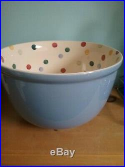 Rare Emma Bridgewater VERY large Polka Dot Mixing Bowl first quality, never used