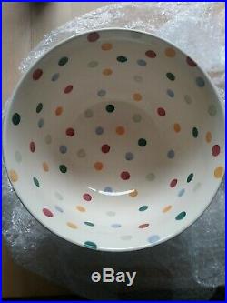 Rare Emma Bridgewater VERY large Polka Dot Mixing Bowl first quality, never used
