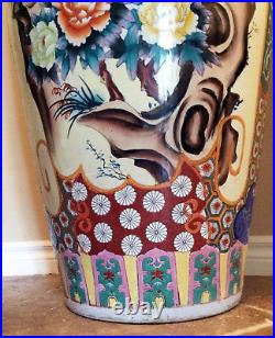 Rare Extra Large 62 Monumental Chinese Porcelain Vase Antique Very Beautiful