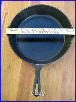 Rare Griswold Skillet No. 10 Large Slant Logo w Heat Ring / 716 A / Very Nice