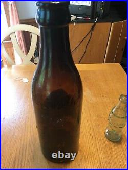 Rare, Very Large 18 1/2 In. Amber Straight Sided Coca Cola Bottle, Display
