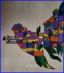 Rare Very Large Naim Basson Limited Edition Dove of Peace Tapestry Framed
