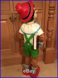 Rare Vintage Very Large Statue/Figurine of'Pinocchio Going To School' Disney