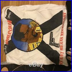 Rare! Vtg T-shirt Lot! Malcolm X/ Black Pride/rap/ Hip Hop/very Cool