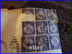 Rare inverted 3 cent liberty stamps. Total of 7 stamps. Very large envelope