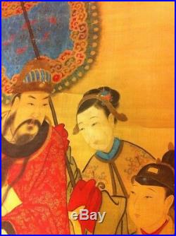 Rare ming dynasty Chinese Signed Scroll Painting VERY LARGE and LONG SCROLL