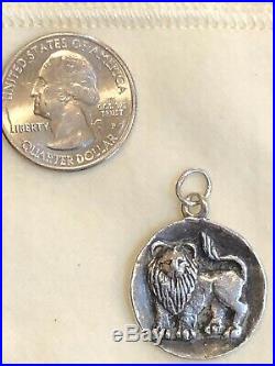 Retired JAMES AVERY Sterling Silver Large Lion Leo Pendant 925 VERY RARE Zodiac