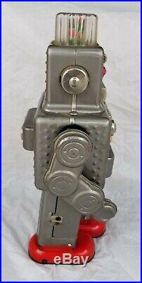 SPACE ROBOT 1960's LIN MAR SMOKING BATTERY OPERATED LARGE WORKS VERY RARE