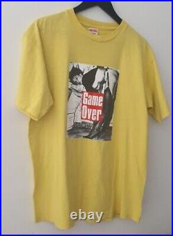 SS09 Supreme Game Over Tee large yellow T-Shirt vintage 2009 Very Rare