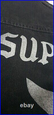SS14 Supreme x Playboy denim jacket black trucker size L large Very Rare