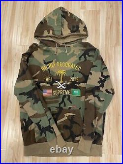 SS2009 Supreme Highly Decorated Pullover Hoodie Camo Size Large VERY RARE