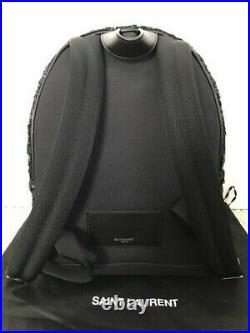 Saint Laurent YSL Monogram Black Sequin City Backpack Full size Very Rare-NEW