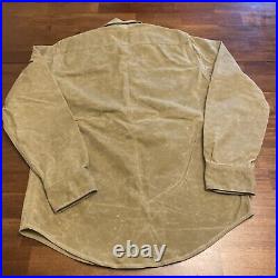 Ship John Jacket Original Tan Waxed Canvas Tin Cloth Very Rare Langitz Sz L