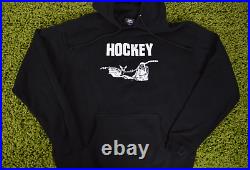 Size LARGE HOCKEY Eyes Without a Face DEER HOODIE Black White VERY RARE NWOT