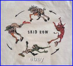 Skid Row Vintage Very Rare 1995 Subhuman Beings Tour Large White T-Shirt