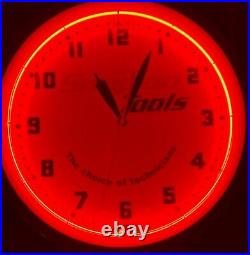 Snap On Tools Large Industrial Neon Clock. Very Rare Collectors Piece