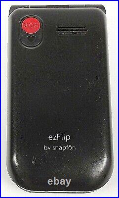 Snapfon ezFlip 4G Black (Snapfon) Very Rare Large / Big Button Flip Phone